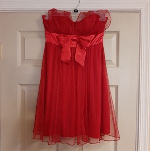 Beautiful red dress with glitter